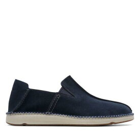 クラークス Clarks Mens Gorsky Step Blue Suede Casual Slip-On Loafer Shoes メンズ