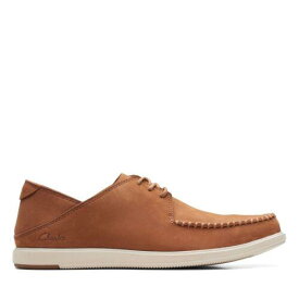 クラークス Clarks Mens Bratton Tie Brown Suede Leather Casual Slip On Loafer Boat Shoes メンズ