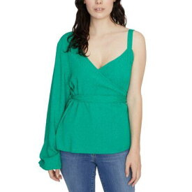 Sanctuary サンクチュアリ SANCTUARY Women's Dani One-sleeve Textured Wrap Blouse Shirt Top TEDO レディース