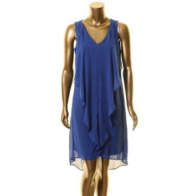 Inc INC NEW Women's Bright Blue High-low Flutter V-neck A-Line Dress S TEDO レディース