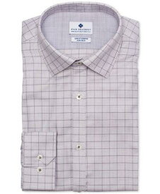 Ryan Seacrest Distinction Men's Check Dress Shirt Brown Size 14.5X32X33 メンズ