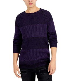 INC International Concepts INC Men's Plaited Crewneck Sweater Purple Size X-Large メンズ