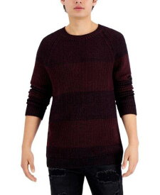 INC International Concepts INC Men's Plaited Crewneck Sweater Red Size Medium メンズ