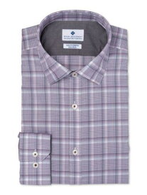 Ryan Seacrest Distinction Men's Collared Dress Shirt Purple Size 36X37 メンズ