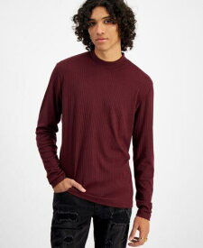 INC International Concepts INC Men's Ribbed-Knit Long-Sleeve T-Shirt Red Size Medium メンズ