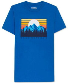 バス Bass Outdoor Men's Mountain Graphic T-Shirt Blue Size Small メンズ