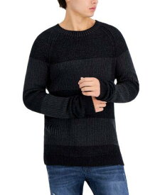 INC International Concepts Men's Plaited Crewneck Sweater Gray Size Large メンズ