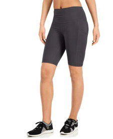 ID Ideology Women's High Rise 10 Bike Shorts Gray Size Small レディース