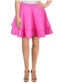 City Studios Women's Zippered Mini Ruffled Skirt Pink Size Regular レディース