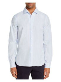Designer Brand Mens Light Blue Pinstripe Button Down Casual Shirt 2XL メンズ