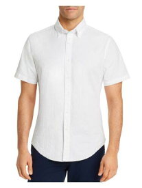 Designer Brand Mens White Short Sleeve Button Down Casual Shirt L メンズ