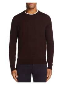 Designer Brand Mens Maroon Crew Neck Merino Blend Pullover Sweater XXL メンズ