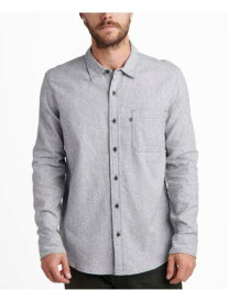 ジャンクフード JUNK FOOD Mens Gray Long Sleeve Collared Button Down Cotton Cotton Shirt XXL メンズ