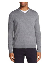 Designer Brand Mens Gray V Neck Merino Blend Pullover Sweater M メンズ