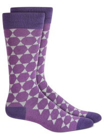 ALFATECH BY ALFANI Mens Purple Rayon Moisture Wicking Casual Crew Socks 7-12 メンズ