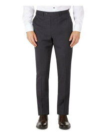 カルバンクライン CALVIN KLEIN Mens Jerome Black Flat Front Slim Fit Suit Separate Pants 32W X 30L メンズ