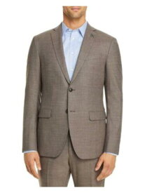 ジョンバルバトス JOHN VARVATOS Mens Star Sharkskin Brown Slim Fit Suit Separate Blazer 44 LONG メンズ