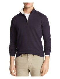 Designer Brand Mens Navy Long Sleeve Quarter-Zip Sweatshirt XXL メンズ