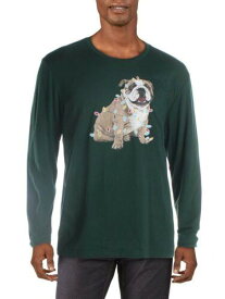CLUBROOM Mens Green Graphic Cotton T-Shirt L メンズ