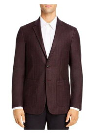 セオリー THEORY Mens Gansevoort Maroon Slim Fit Wool Blend Suit Separate Blazer 42L メンズ