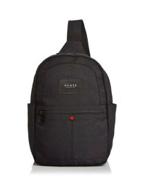 State Bags Women's Black Canvas Adjustable Strap Backpack レディース