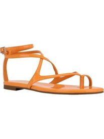 ゲス GUESS Womens Orange Strappy Adjustable Nalanie Round Toe Gladiator Sandles 6 M レディース