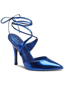 BAR III Womens Blue Padded Strappy Candace Pointed Toe Stiletto Pumps Shoes 8 M レディース
