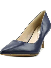 ALFANI Womens Navy Jeules Toe Stiletto Slip On Leather Pumps Shoes 6 M レディース