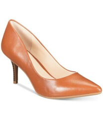 ALFANI Womens Brown Jeules Toe Stiletto Slip On Leather Pumps Shoes 10 M レディース