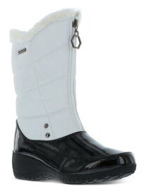 コンブ KHOMBU Womens White .5 Platform Waterproof Round Toe Wedge Snow Boots 8 レディース