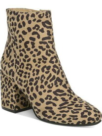 BAR III Womens Beige Leopard Print Gatlin Almond Toe Block Heel Booties 9.5 M レディース