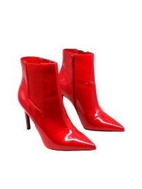 INC Womens Red Comfort Goring Katalina Pointed Toe Stiletto Zip-Up Booties 9 M レディース