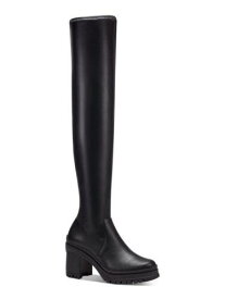 BAR III Womens Black Fernn Almond Toe Block Heel Leather Boots Shoes 7.5 M レディース