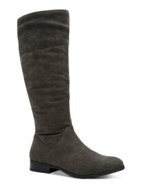 STYLE & COMPANY Womens Gray Ruched At Shaft Round Toe Zip-Up Boots Shoes 6 レディース