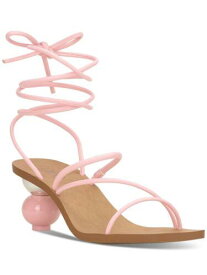 INC Womens Pink Goring Chedel Round Toe Sculpted Heel Heeled Sandal 6.5 M レディース