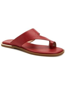 ALFANI Womens Red Toe Ring Freddee Square Toe Slip On Leather Sandals 6 M レディース