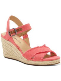 ラッキー LUCKY BRAND Womens Pink 1/2 Platform Frayed Wedge Espadrille Shoes 9.5 M レディース