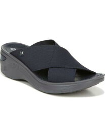ビージーズ BZEES Womens Navy 1/2 Platform Cloud Desire Wedge Sandals Shoes 8.5 W レディース