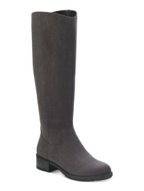 STYLE & COMPANY Womens Gray Graciee Round Toe Block Heel Riding Boot 7.5 M レディース