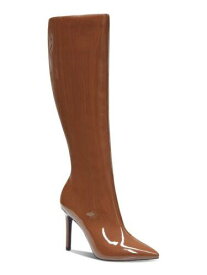 INC Womens Cognac Brown Goring Rajelp Pointed Toe Stiletto Boots Shoes 9 M レディース