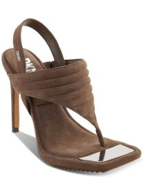 ディーケーエヌワイ DKNY Womens Beige Ranae Toe Stiletto Slip On Leather Slingback Sandal 6.5 M レディース