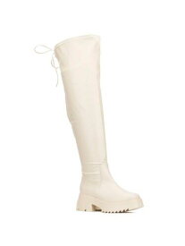 FASHION TO FIGURE Womens Ivory 1-1/2 Platform Wide Calf Nadine Boots Shoes 12 W レディース