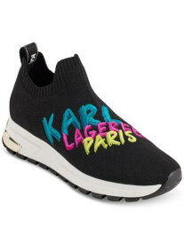 カール ラガーフェルド KARL LAGERFELD PARIS Womens Black 1 Platform Almond Wedge Sneakers Shoes 9.5 M レディース