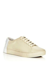 THEY NEW YORK Womens Beige Colorblock Round Toe Platform Leather Sneakers 37 レディース