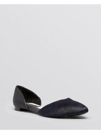 ALICE+OLIVIA Womens Navy/Black D Orsay Hilary Toe Slip On Leather Flats 38.5 レディース