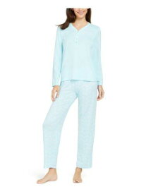 CHARTER CLUB INTIMATES Womens Light Blue T-Shirt Top Straight Pants Pajamas XS レディース