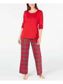 FAMILY PJs Intimates Red Plaid Sleepwear Pajamas XL レディース