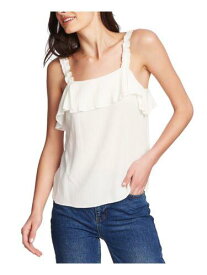 1. STATE Womens Ruffled Ruched Camisole Sleeveless Square Neck Top レディース