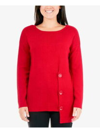 NY COLLECTION Womens Long Sleeve Jewel Neck Blouse レディース
