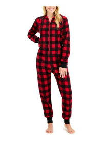 FAMILY PJs Intimates Red Fleece Plaid XL レディース